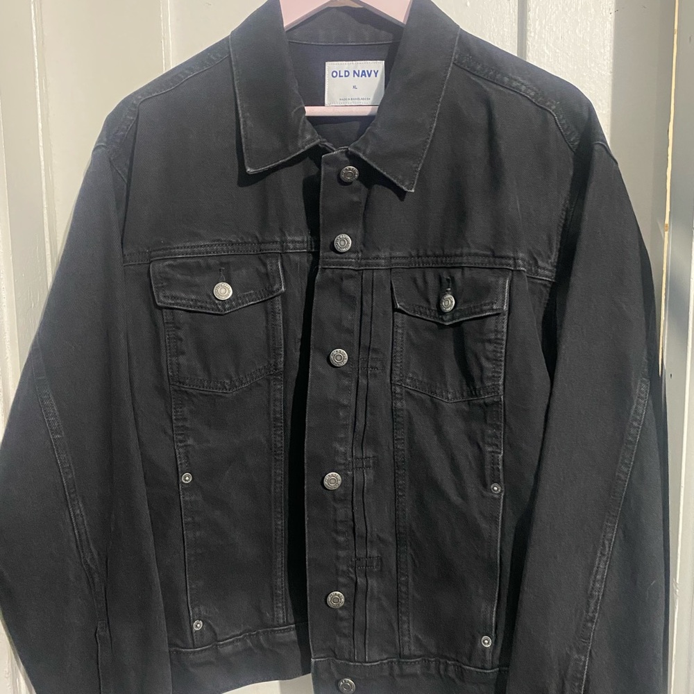 Old Navy Men's Black Denim Jacket